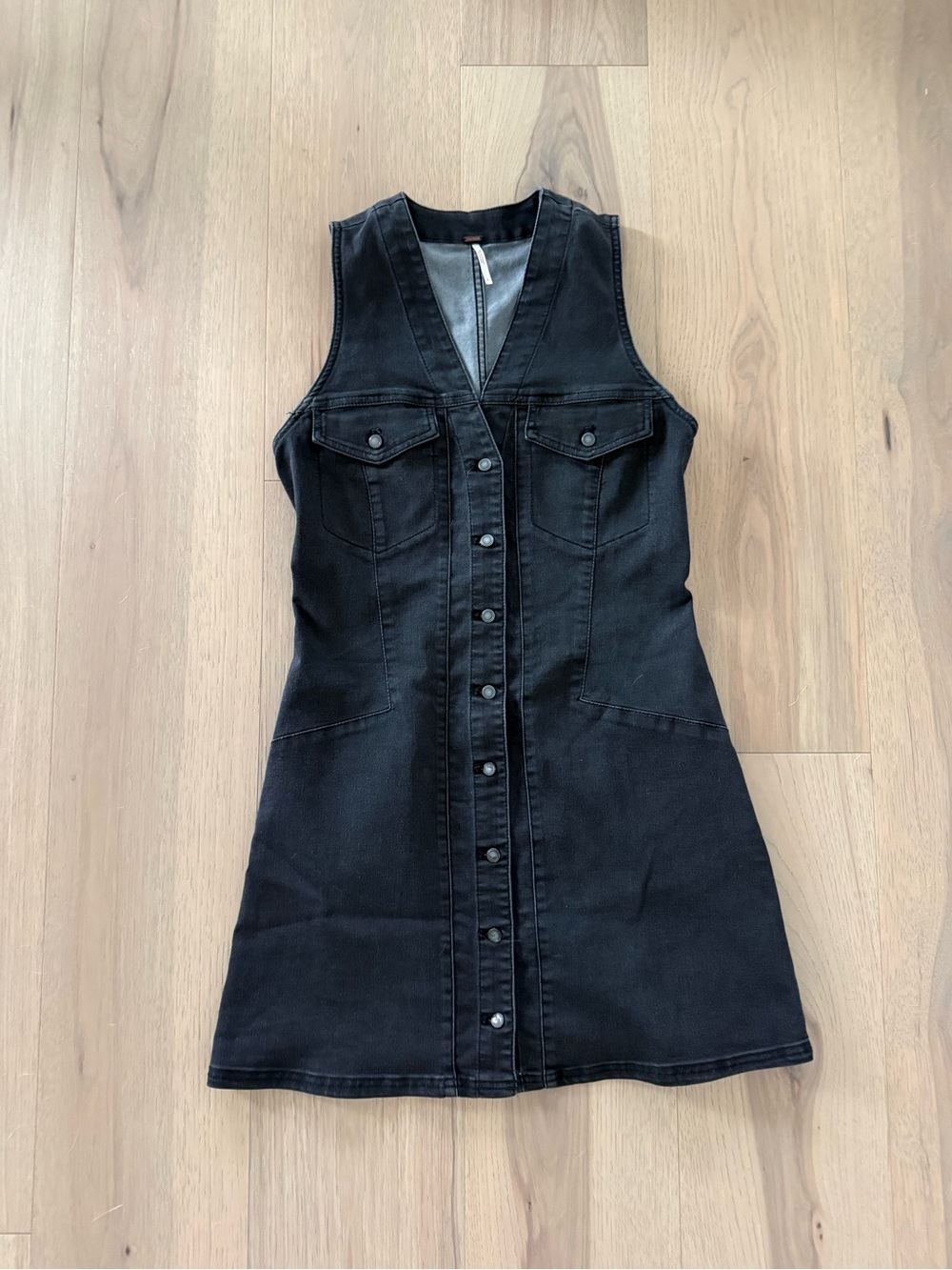 Free People Button-Front Denim Dress